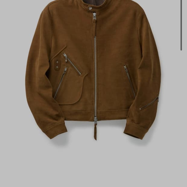 Coor 쿠어 카프 스킨 D 포켓 바이커 점퍼