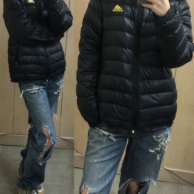 빈티지 adidas 패딩 
