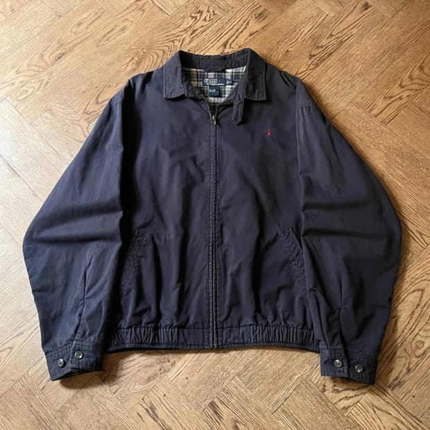 [XL]폴로 랄프로렌 체크 라이닝 네이비 베이포트 자켓