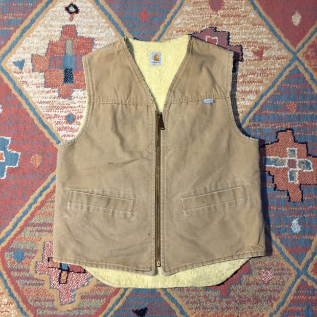 80‘s 쉐르파 덕 캔버스 베스트 자켓