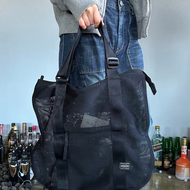 요시다 포터 메쉬 숄더 토트백