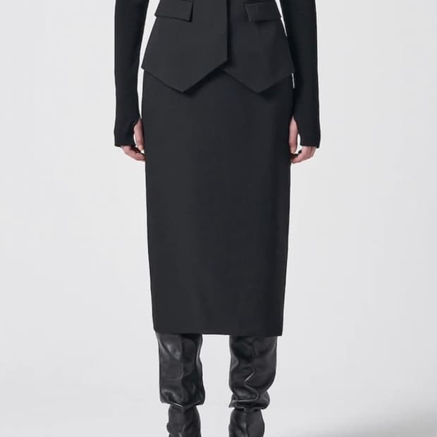 준지 H라인스커트 (블랙 새상품)