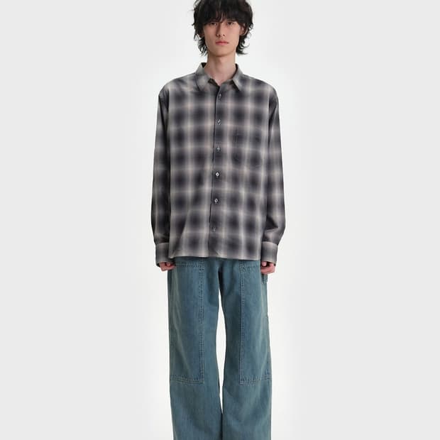 벨리에 치코셔츠 멀티그레이 M