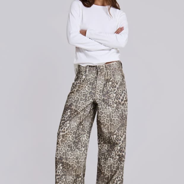 제이디드런던 leopard fade colossus jeans