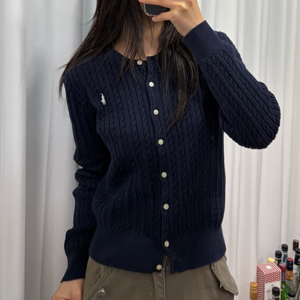 [S]폴로 랄프로렌 걸즈 꽈배기 케이블 니트 가디건