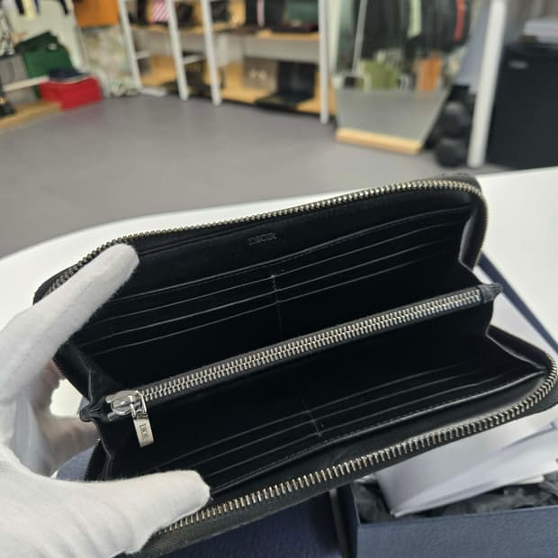 [보증서 정품] 디올 오블리크 지퍼돌이 장지갑