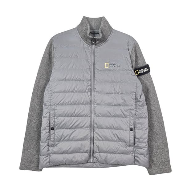 내셔널지오그래픽 덕다운 니트 슬리브 패딩 M