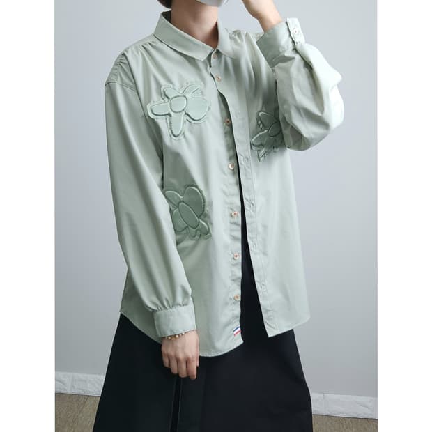 PERSON'S  엠보싱 블라우스