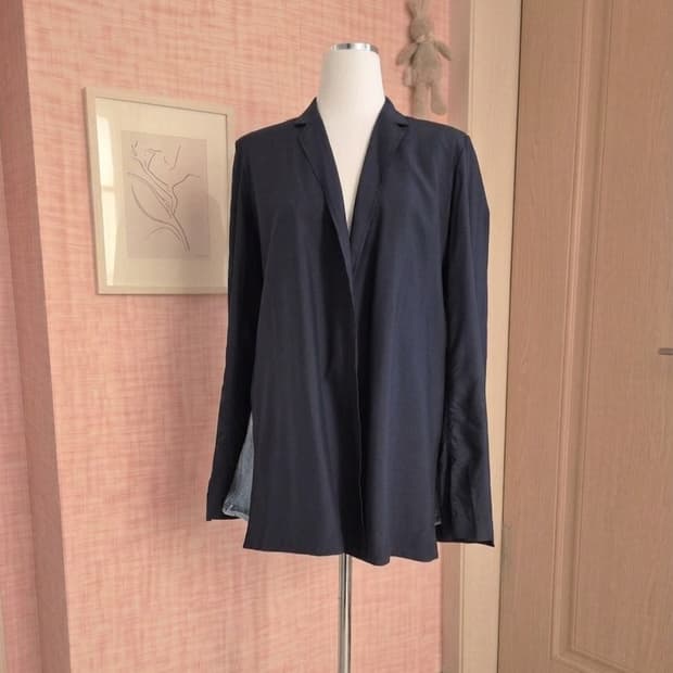 [SYSTEM] 시스템 네이비 루즈핏 경량 아우터 셔츠 (82 사이즈)