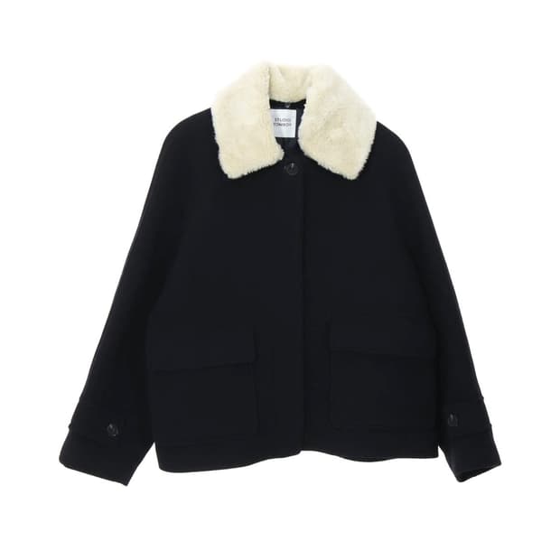 스튜디오톰보이 울숏코트 양털카라 탈부착 남녀공용