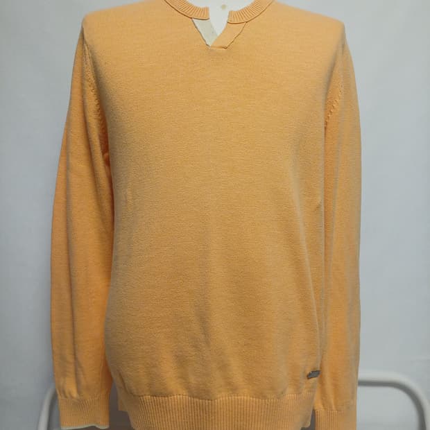 헨리코튼 아카이브 헤리티지 코튼 니트 -오렌지