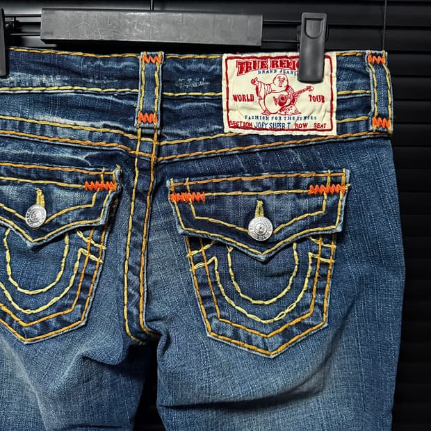 트루릴리젼 조이 슈퍼 티 부츠컷 중청 워싱 데님 부츠컷 나팔 플레어 25