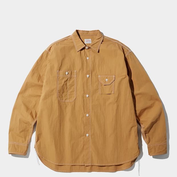 아웃스탠딩 투포켓 워크셔츠 머스타드 L(100~105