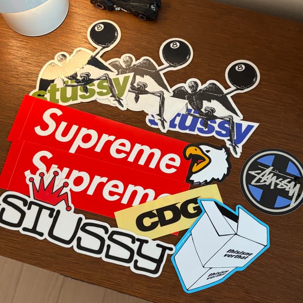 스투시, 슈프림 등 스트릿 브랜드 스티커 일괄 세트