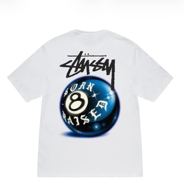 스투시 x 본앤레이즈드 8볼 티셔츠 반팔