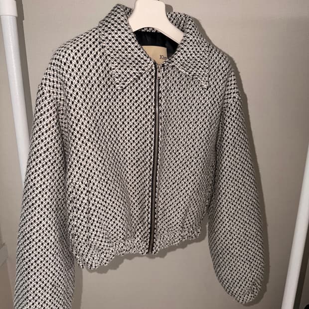 마뗑킴 트위드 숏 점퍼