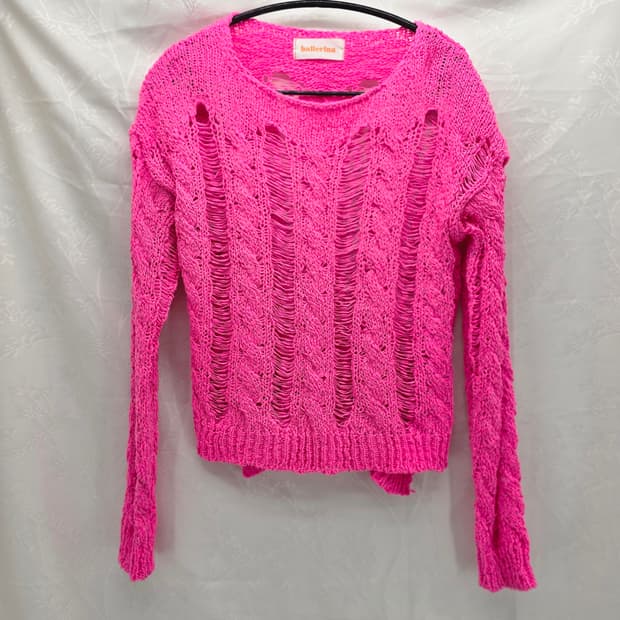 ballerina 핑크 데미지 니트