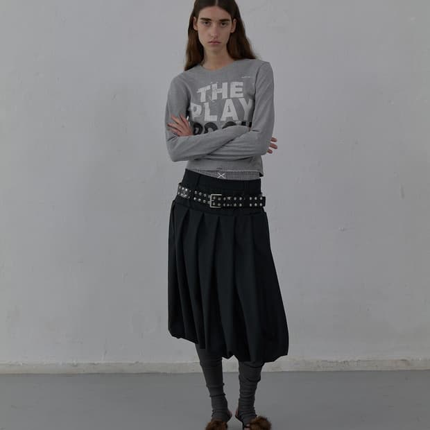 LCDC TM TAILORED VOLUME SKIRT 블랙컬러 s사이즈