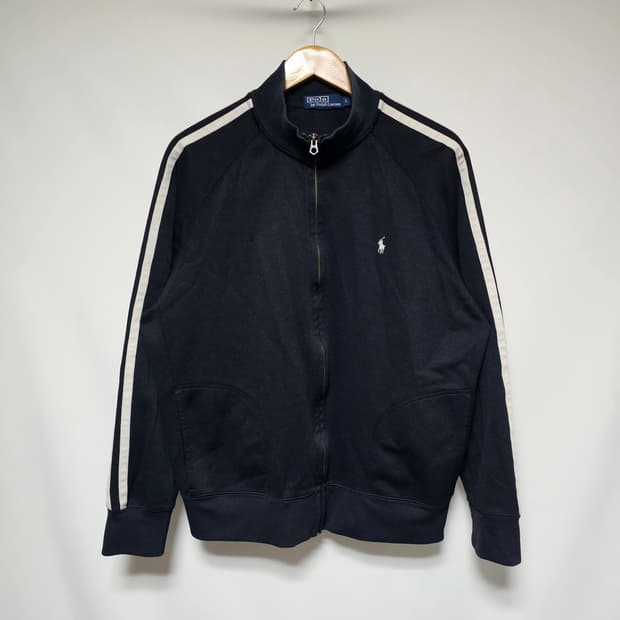 폴로 랄프로렌 검흰 트랙탑 트랙자켓 L사이즈