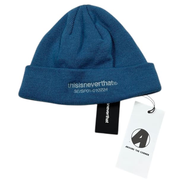 디스이즈네버댓 숏 비니 모자 하늘 블루