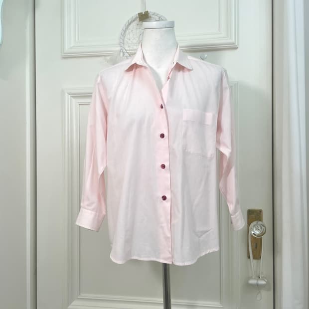 coral basic cute spring shirt