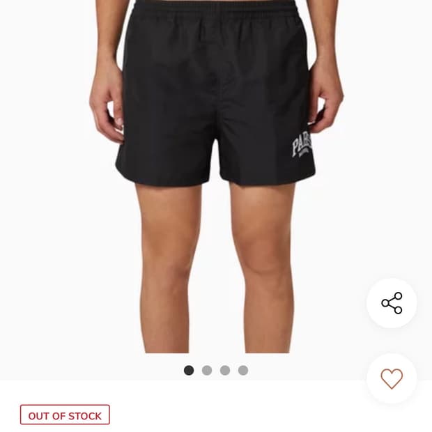 발렌시아가 파리 스윔 쇼츠 블랙