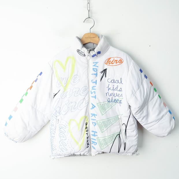 130/키즈 HIRO 히로 리버시블 드로잉 다운 패딩