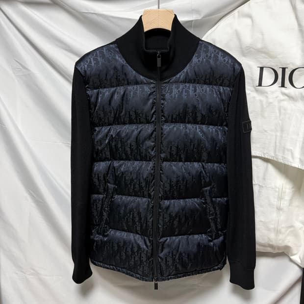 [S+급/S] 디올 오블리크 니트패딩 블랙 풀구성