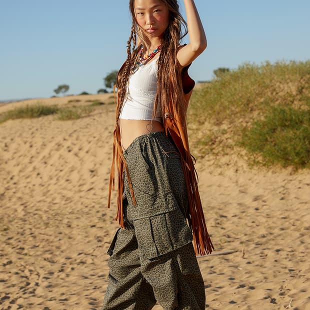 에즈이프캘리 레오파드 팬츠