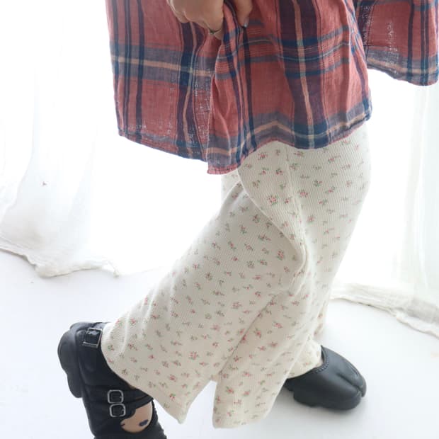 [Kapital] Floral Waffle Pants