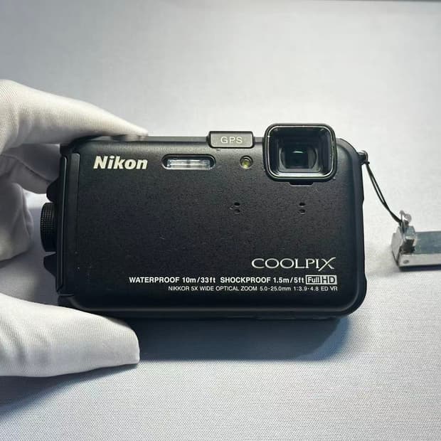 니콘 쿨픽스 aw100 블랙 빈티지 디카