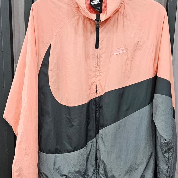 (남녀공용 루즈핏)나이키 빅스우시 바람막이 자켓 핑크/블랙 M