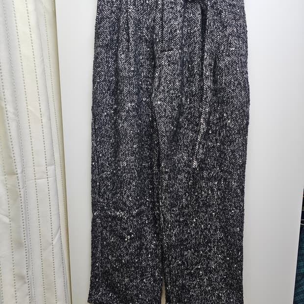 새상품 자라 와이드핏 헤링본 벨트 팬츠