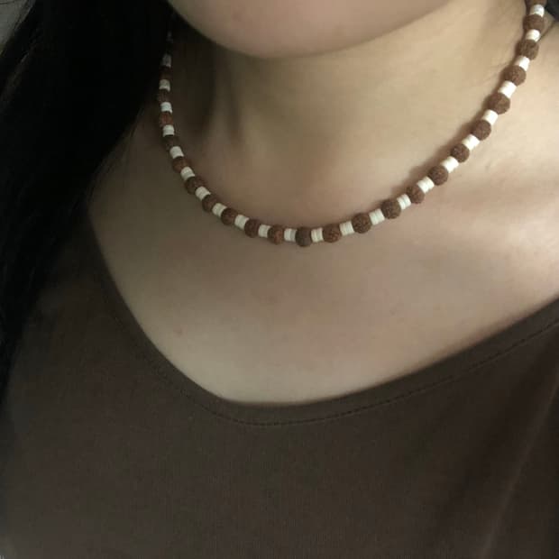 [hand made] 보헤미안st호두비즈 목걸이