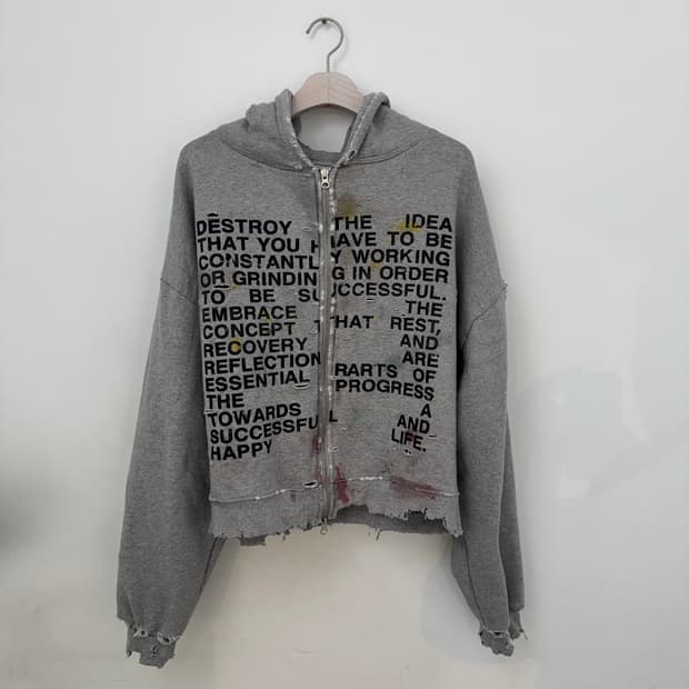 빈티지 후드집업(기모)