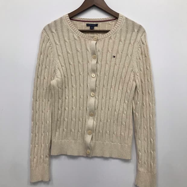 타미힐미거 케이블 가디건