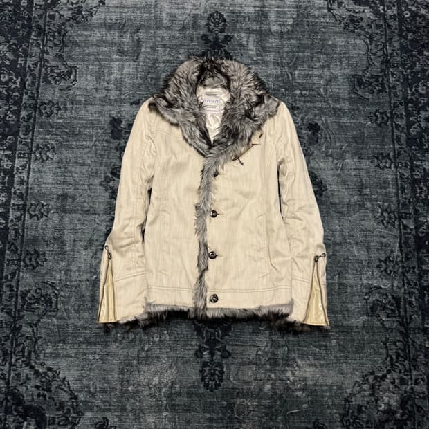 Nicole club for men trimming fur jacket