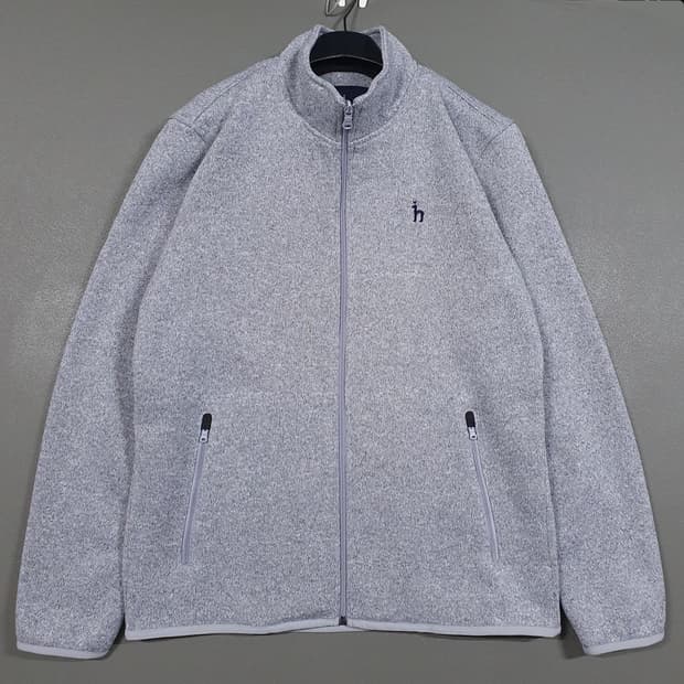 L (100) 헤지스 골프 신형 그레이 멜란지 긴팔 점퍼 방풍 집업 자켓