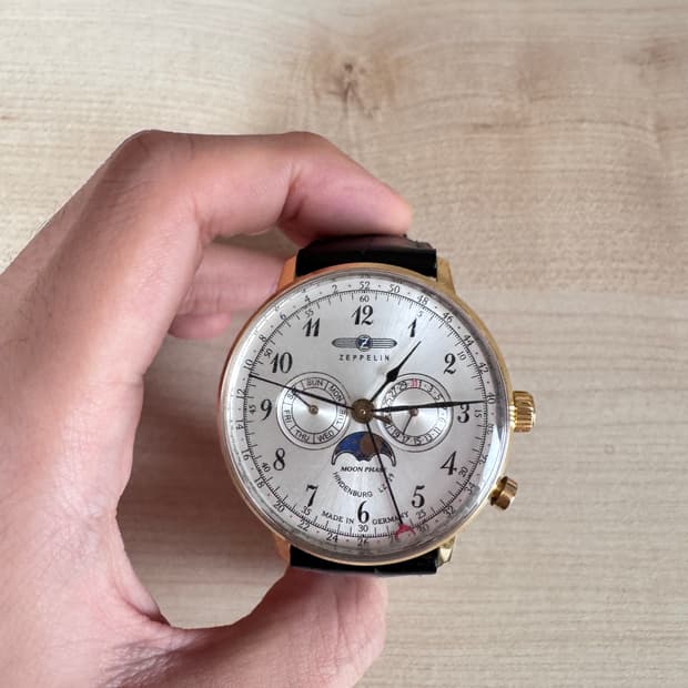 제플린 문페이즈 남자 시계 7038-1