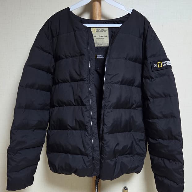 내셔널지오그래픽 검정 경량 패딩