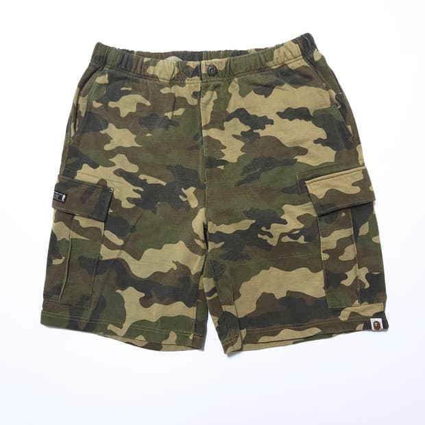 베이프 BAPE 재팬 카모 카고 쇼츠 반바지 스웻