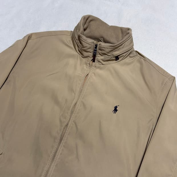 L 폴로랄프로렌 베이지 폴리쉘 자켓 