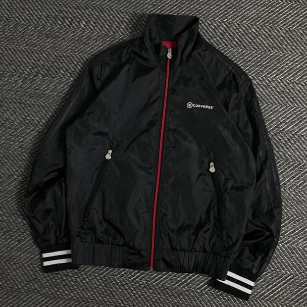 00s 컨버스 올드스쿨 블랙 우븐 트랙자켓y 2997