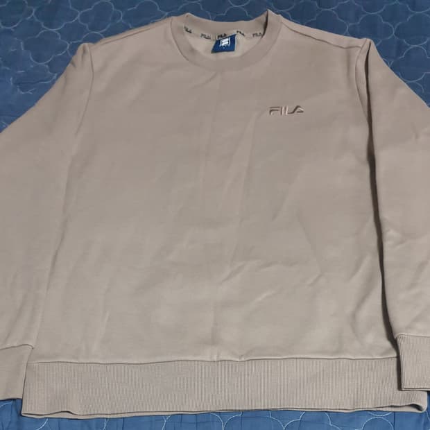 FILA 맨 로고 크루넥 샌드 (L)