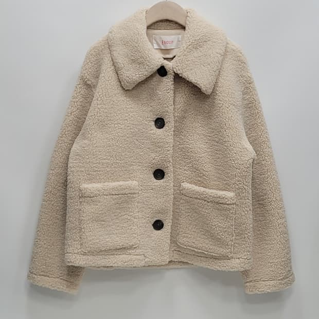 SOUP 숲 스탠카라 덤블 재킷 / 여 55 아이보리
