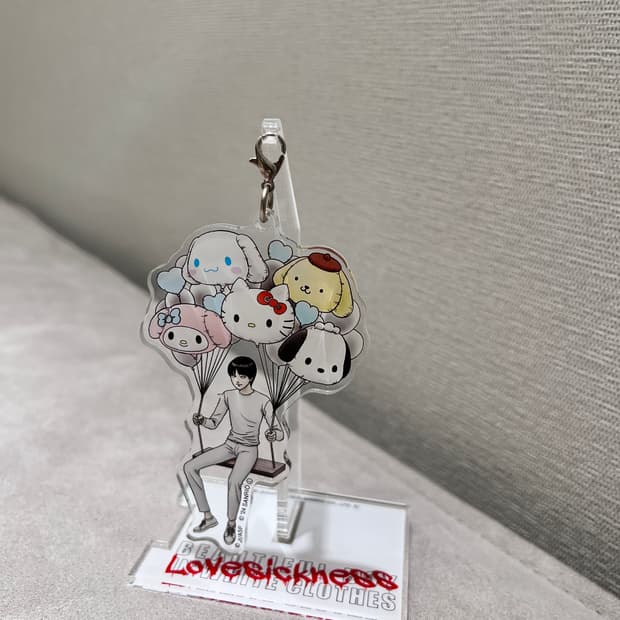 이토준지x산리오 백의의 미소년 콜라보 한정 아크릴스탠드 겸 키링