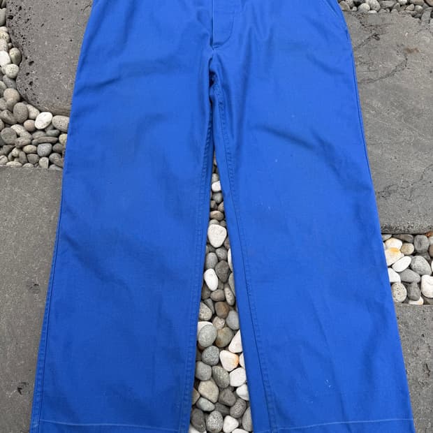 1990s WASHED BLUE WIDE 빈티지 프렌치와이드워크팬츠