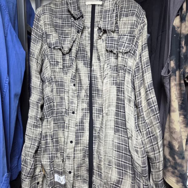 [M] 오프화이트 린넨 셔츠 자켓 BLUE COLLAR