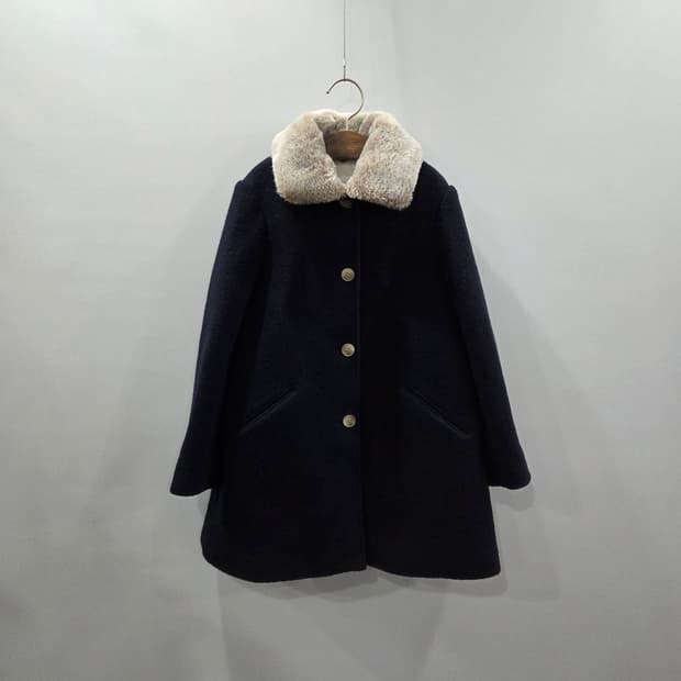 봉쁘앙 키즈 울 코트 네이비 8A 