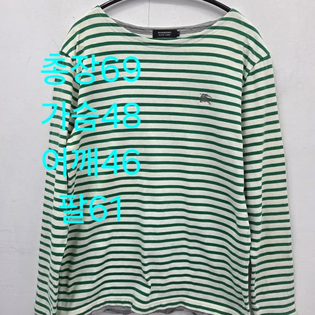 3사이즈 버버리 블랙라벨 스트라이프 긴팔티